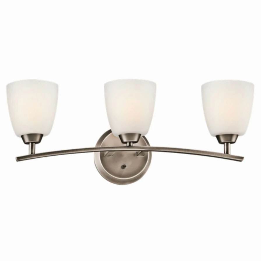 * | Hot Sale Transitional Kichler 45361Bpt Granby 3-Light Bathroom Vanity Light Bar 32.71W In. Brushed Pewter