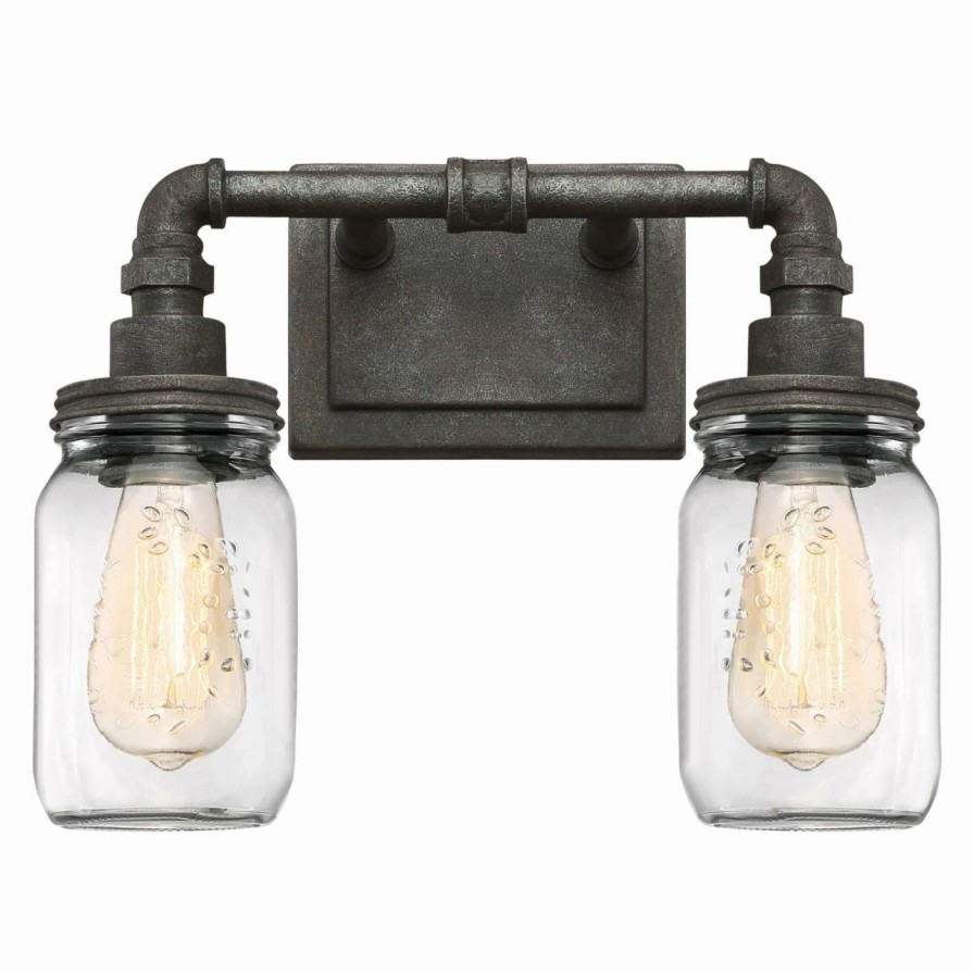 * | Cheapest Transitional Quoizel Squire Sqr8602Rk 2 Light Bathroom Vanity Light