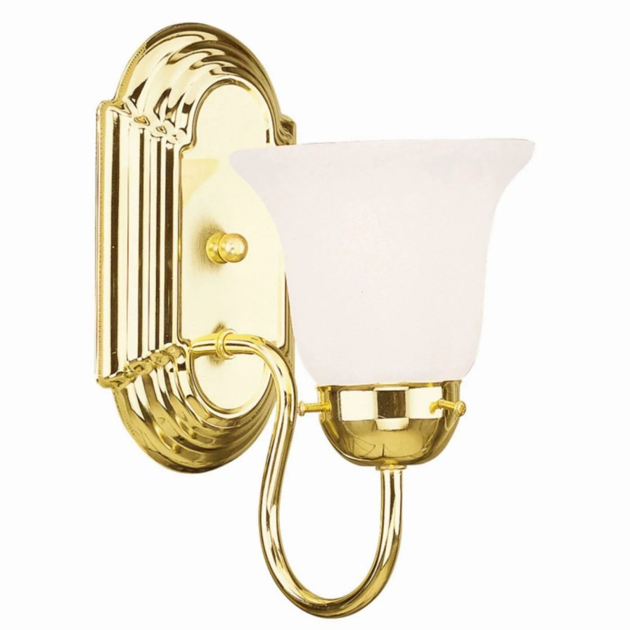 * | Deals Livex Lighting Traditional Livex Home Basics 1071 Wall Sconce 5W In.