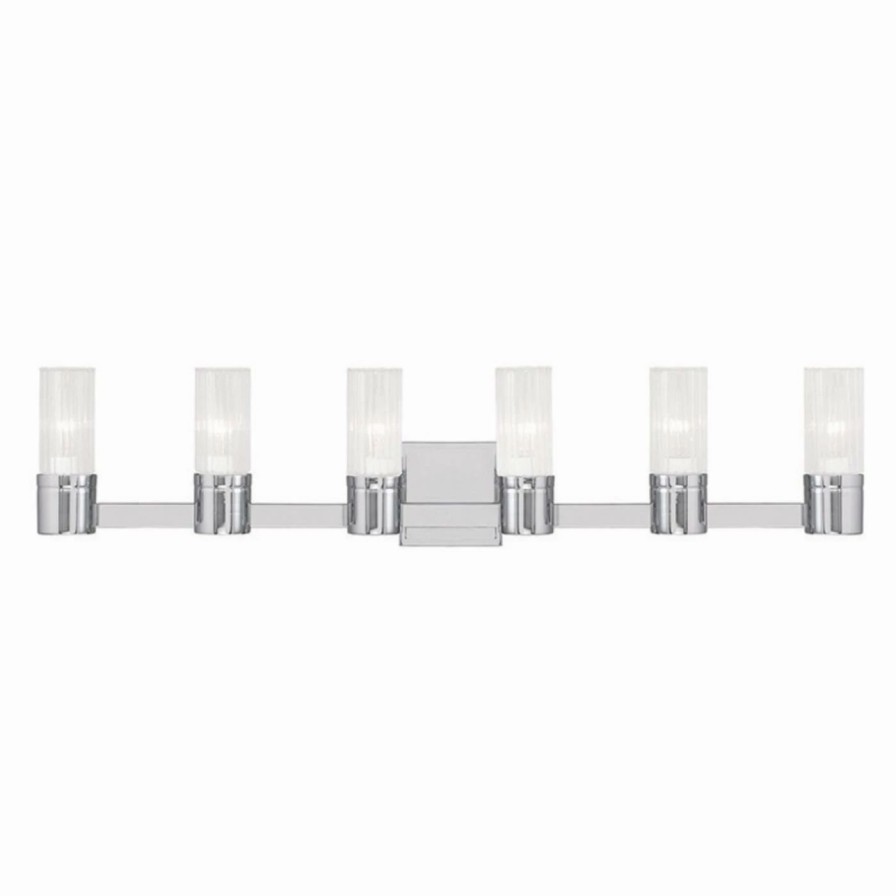 * | Best Reviews Of Modern / Contemporary Livex Lighting Midtown 50685 6 Light Bathroom Vanity Light