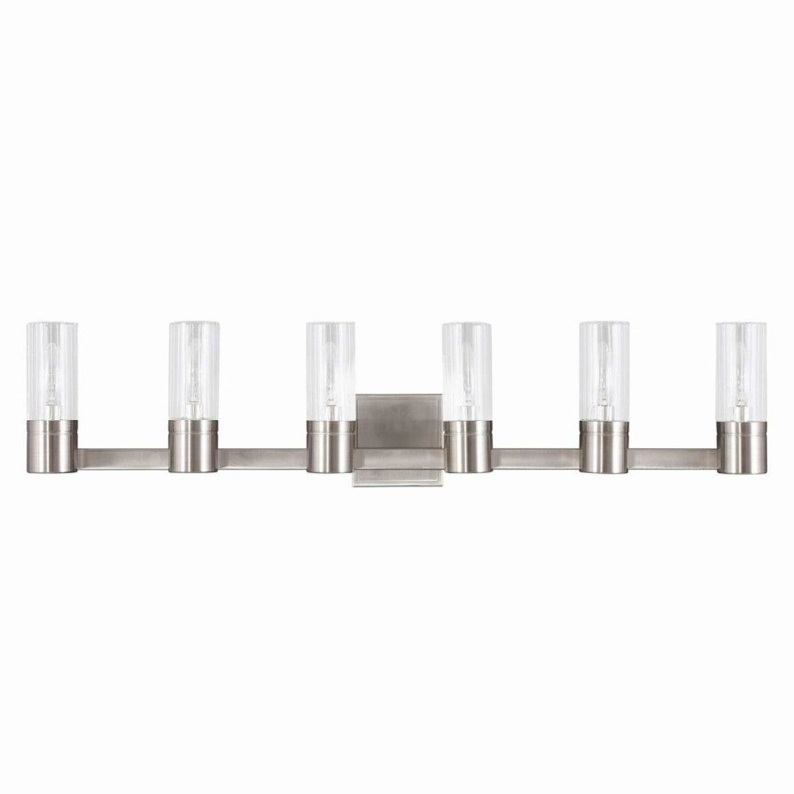 * | Best Reviews Of Modern / Contemporary Livex Lighting Midtown 50685 6 Light Bathroom Vanity Light