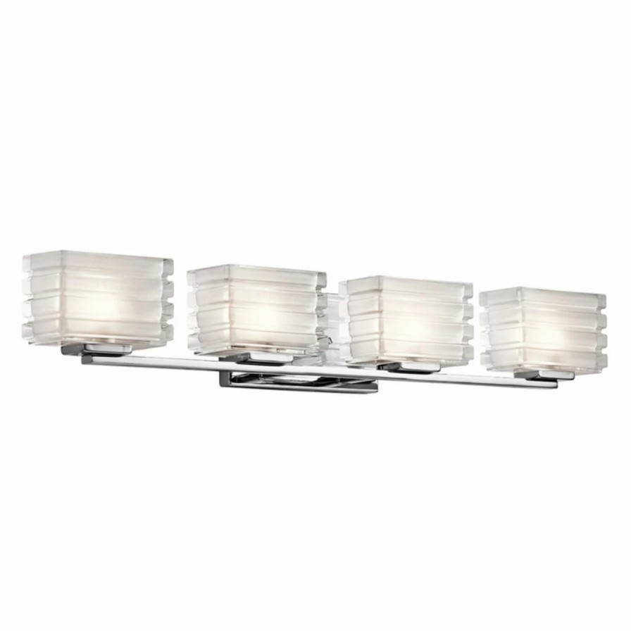 * | Coupon Modern / Contemporary Kichler Bazely 45480 4 Light Bathroom Vanity Light