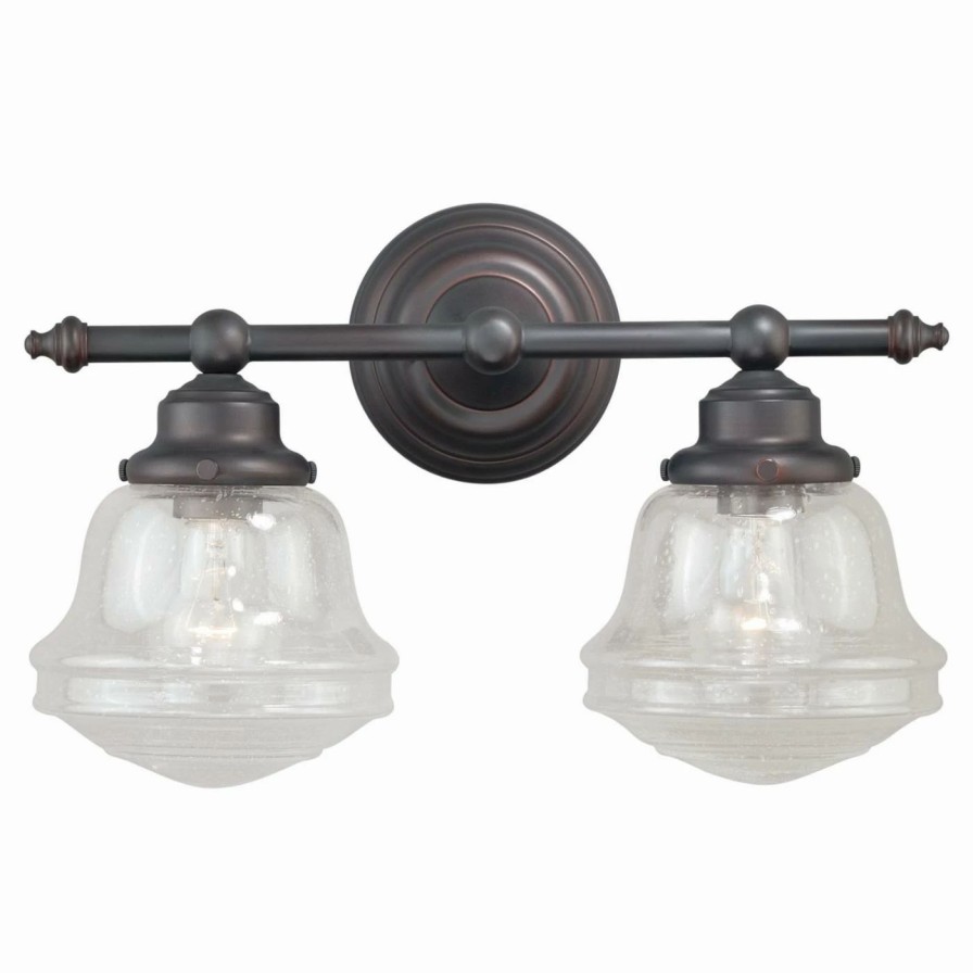 * | Budget Industrial Vaxcel Huntley W0189 2 Light Bathroom Vanity Light