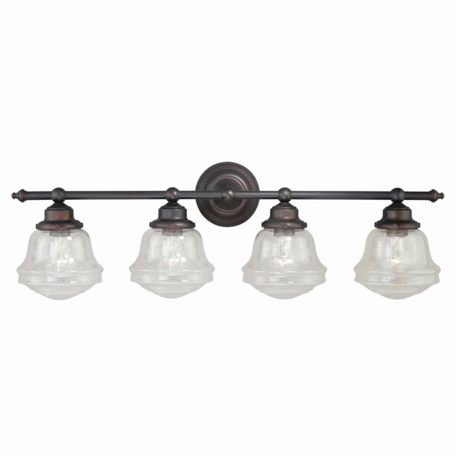 * | Best Sale Industrial Vaxcel Huntley W0191 4 Light Bathroom Vanity Light