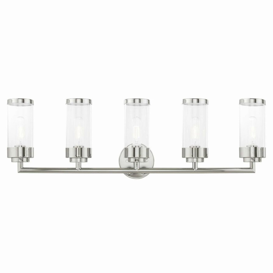 * | Best Deal Transitional Livex Lighting Hillcrest 5 Light Bathroom Vanity Light