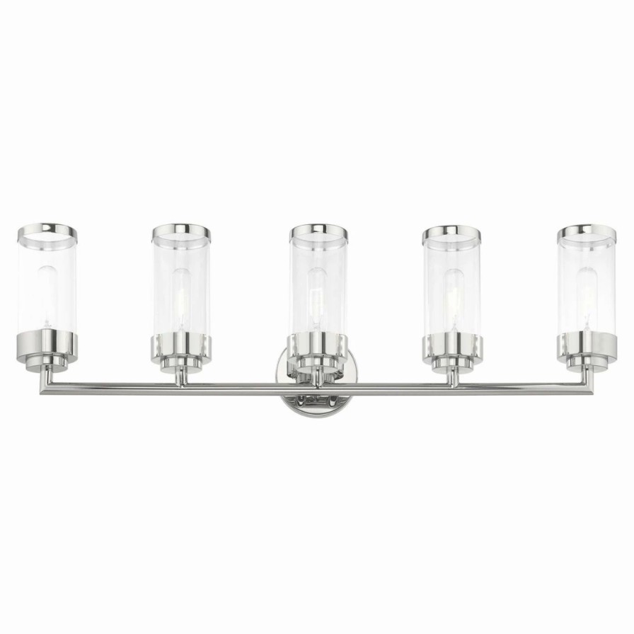 * | Best Deal Transitional Livex Lighting Hillcrest 5 Light Bathroom Vanity Light