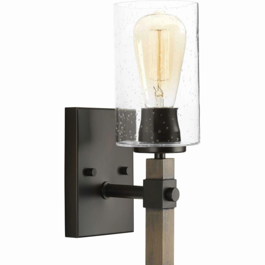 * | Buy Industrial Progress Lighting Barnes Mill 1 Light Bathroom Sconce