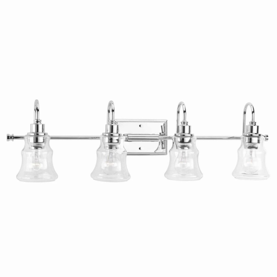 * | New Transitional Progress Lighting Litchfield 4 Light Bathroom Vanity Light