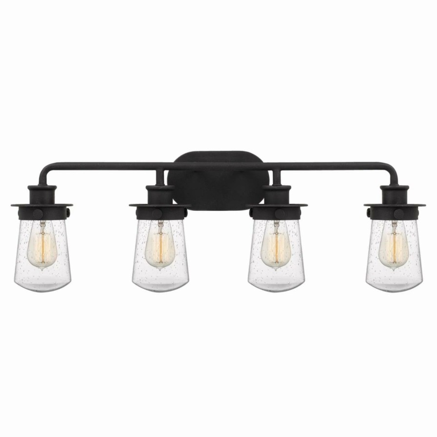 * | Cheap Industrial Quoizel Lewiston 4 Light Bathroom Vanity Light