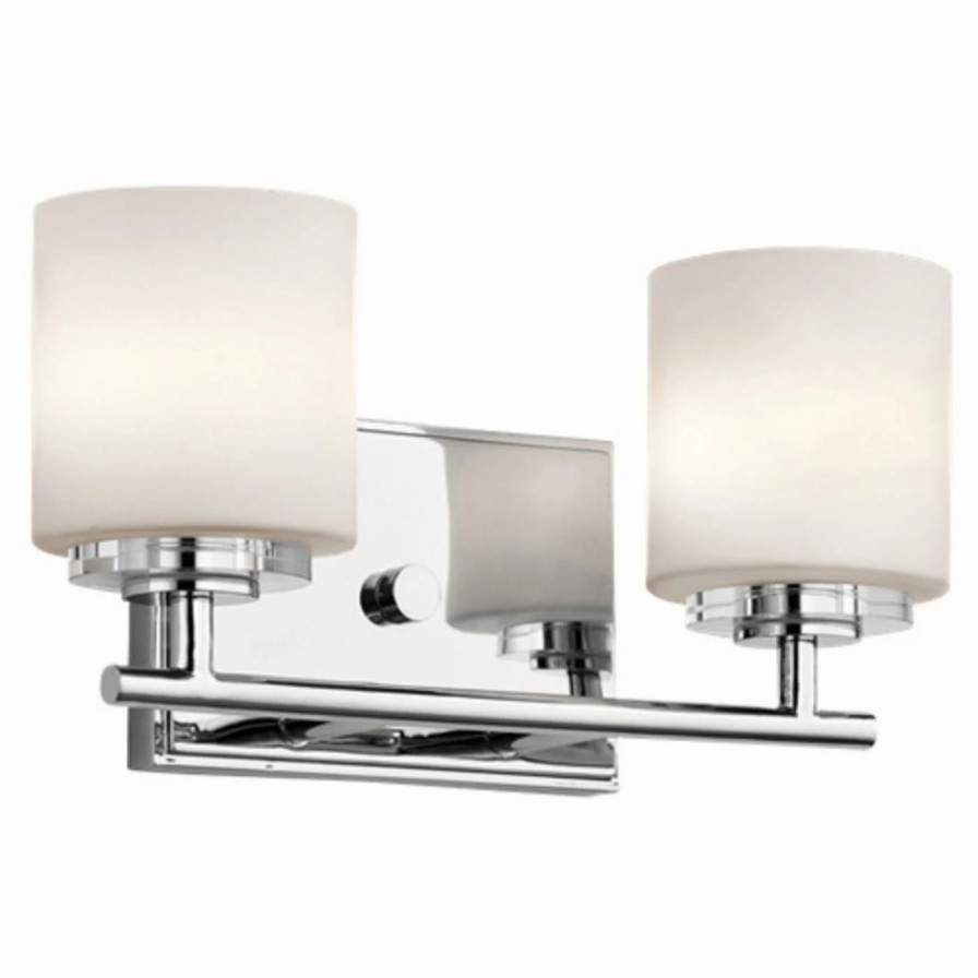 * | Budget Transitional Kichler Ohara 45501Ch 2 Light Bathroom Vanity Light