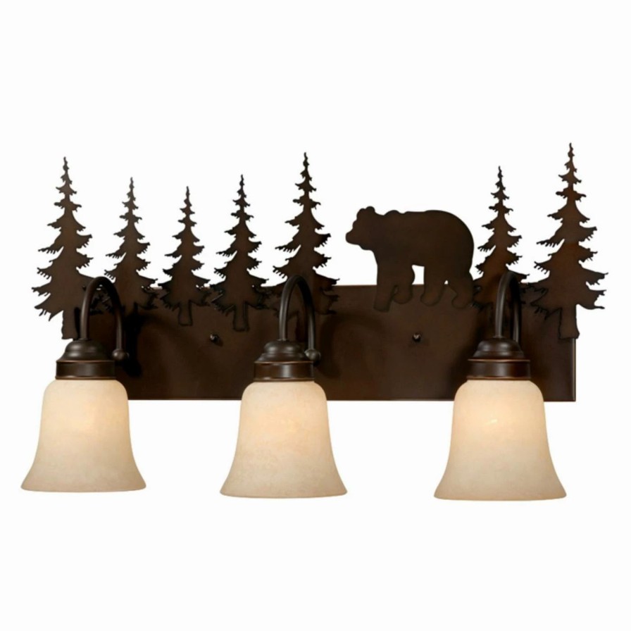 * | Top 10 Rustic / Southwestern Vaxcel Lighting Bozeman Vl55703Bbz 3 Light Bathroom Vanity Light