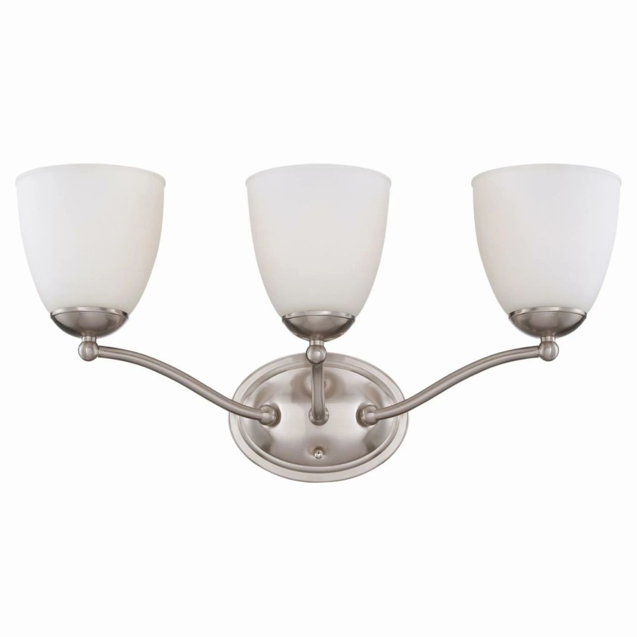 * | New Transitional Nuvo 60/5 Patton 3 Light Bathroom Vanity Light