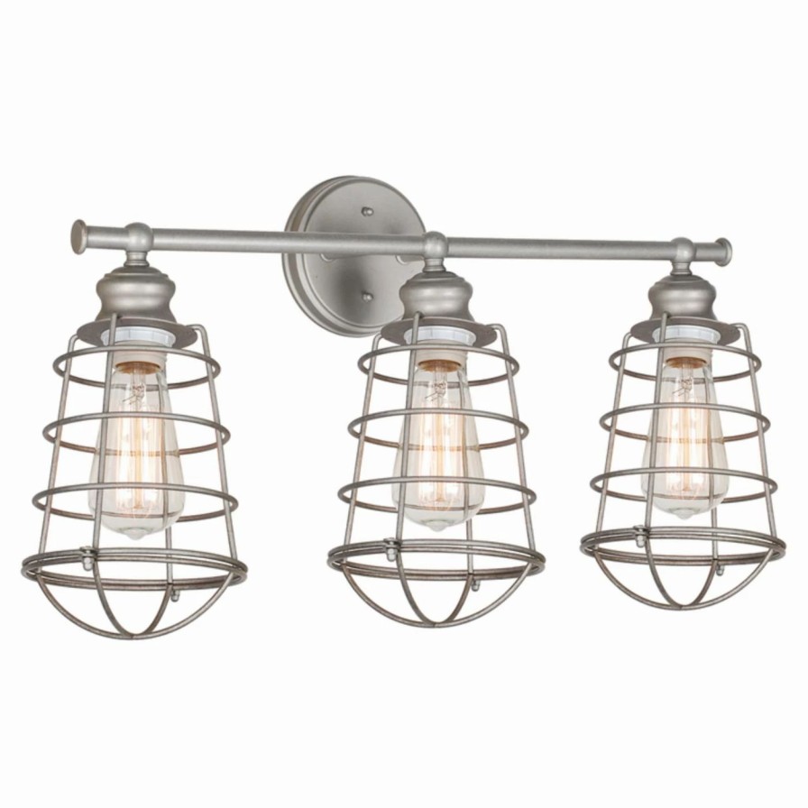 * | Discount Industrial Design House Ajax 3-Light Bathroom Vanity Light