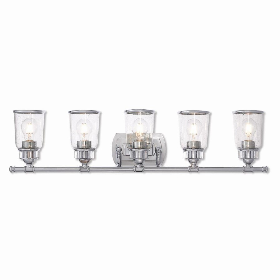 * | Brand New Transitional Livex Lighting Lawrenceville 5 Light Bathroom Vanity Light