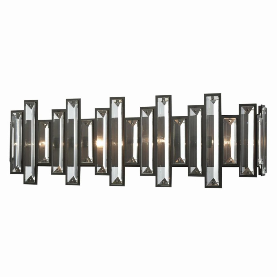 * | Discount Glam Elk Lighting 330 Crystal 4 Light Bathroom Vanity Light