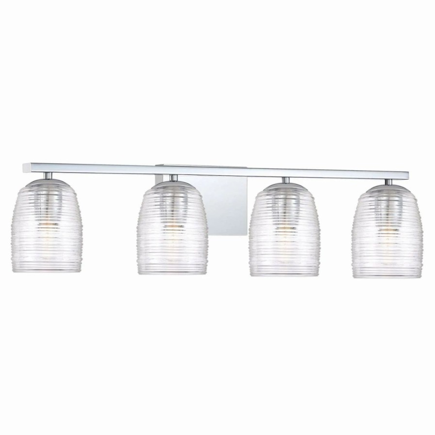 * | Deals Transitional Quoizel Realm 4 Light Bathroom Vanity Light